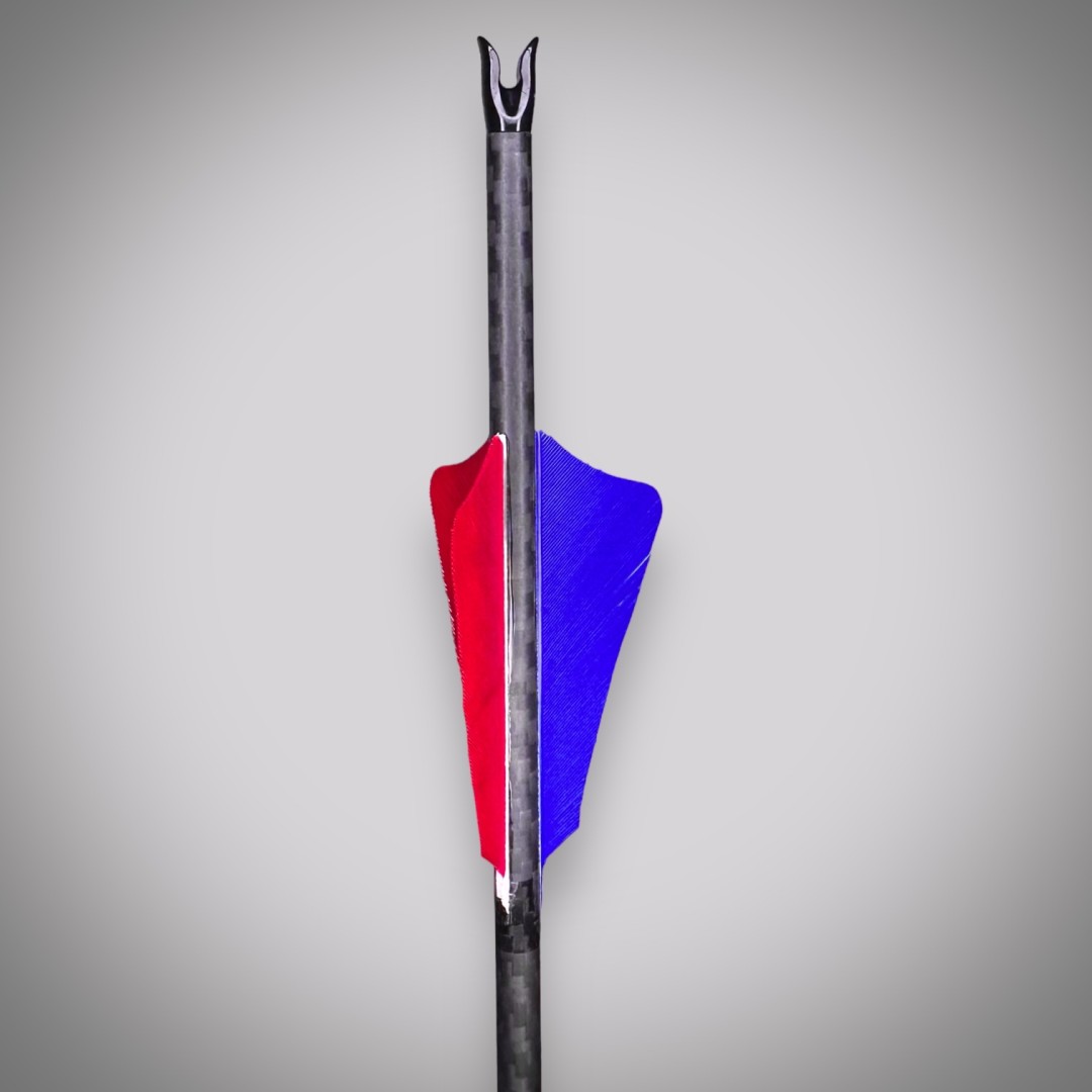 Karbon nyílvessző 500 - 7,4 mm - 31 col piros-kék