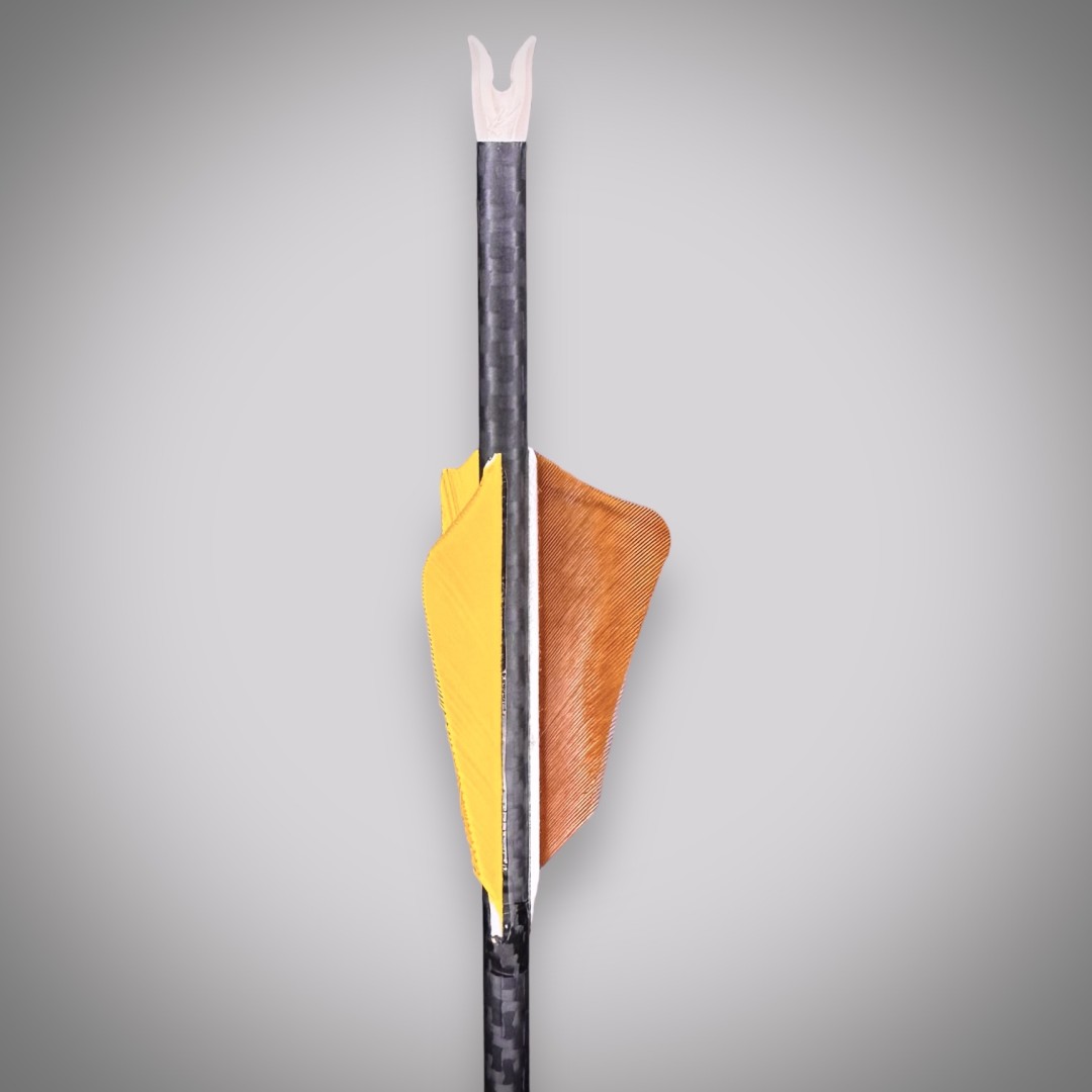 Karbon nyílvessző 500 - 7,4 mm - 31 col sárga-világos barna