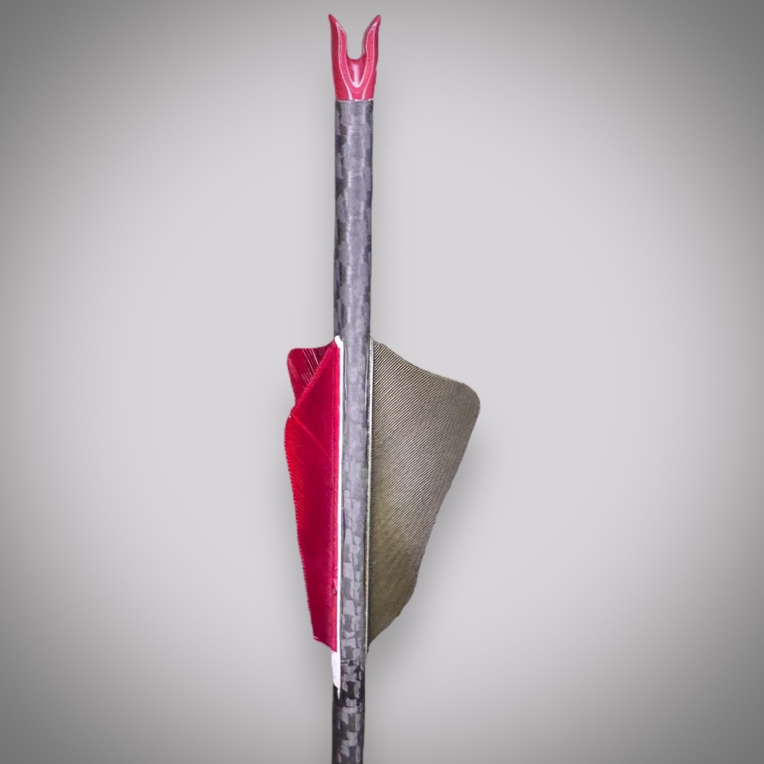 Karbon nyílvessző 500 - 7,4 mm - 33 col bordó-sötétbarna