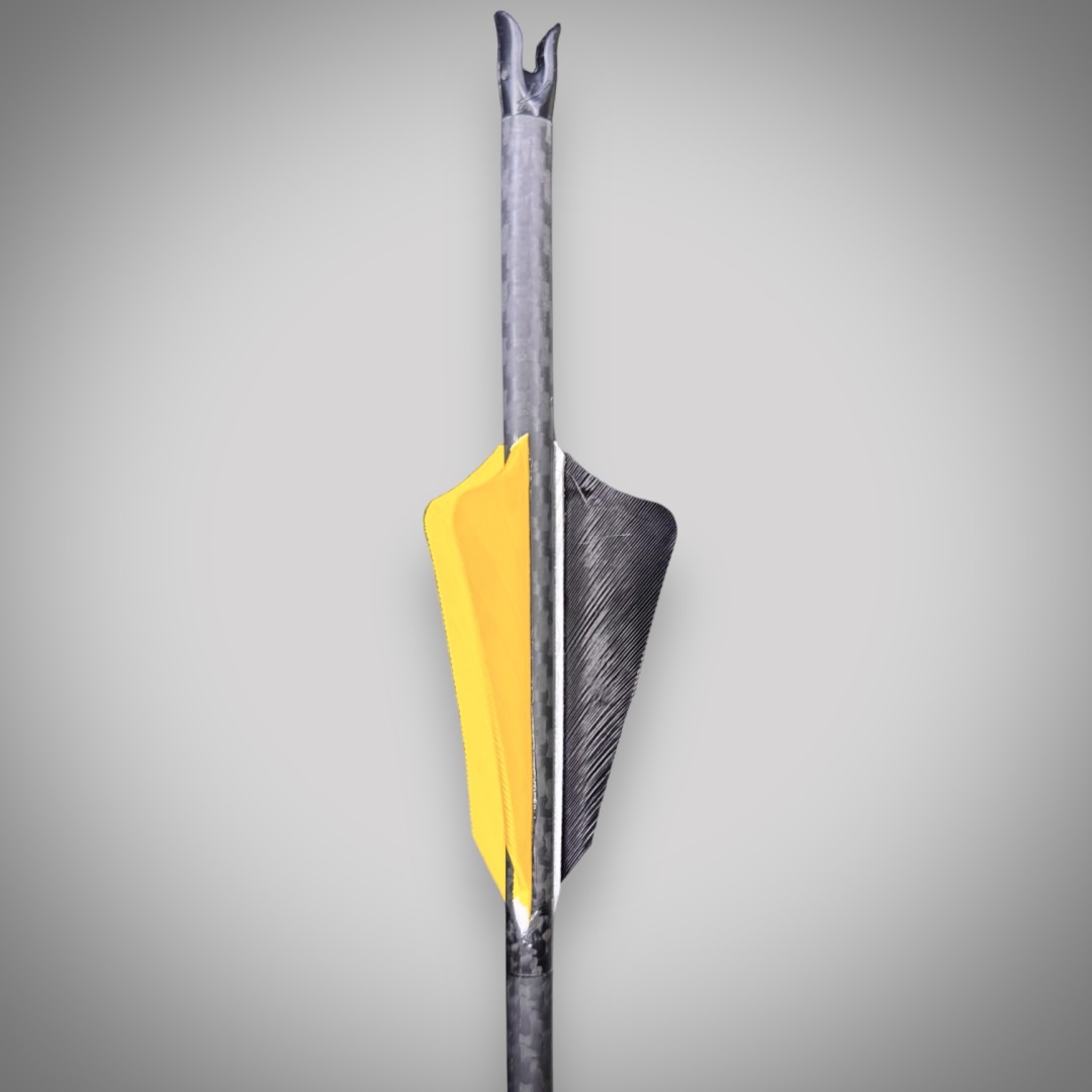 Karbon nyílvessző 500 - 7,4 mm - 33 col sárga-fekete