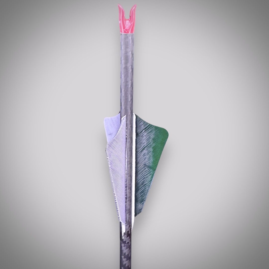 Karbon nyílvessző 500 - 7,4 mm - 33 col szürke-sötétzöld