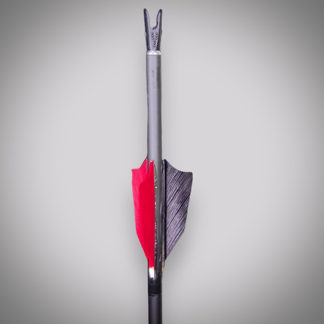 Karbon nyílvessző 6 mm 30 col piros-fekete