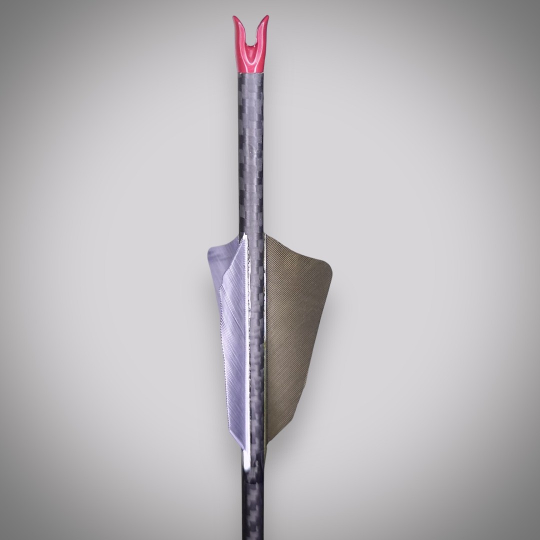 Karbon nyílvessző 500 - 7,4 mm - 31 col szürke-sötétbarna